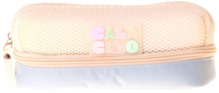 CalaCilo Turkuaz Smile Kız Çocuk Turkuaz Renkli İki Gözlü İlkokul Kalem Çantası (Kalemlik) - C4112