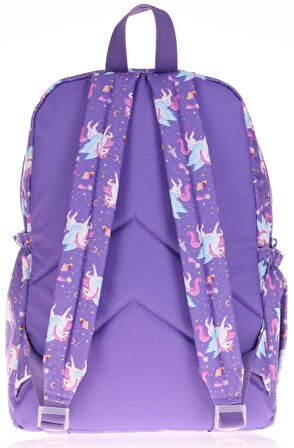 Kaukko Kids&Love İlkokul Kız Çocuk Mor Pembe Unicorn Okul Sırt Çantası