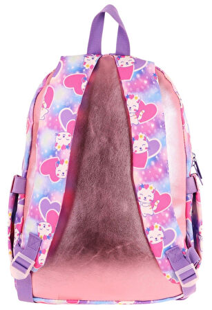 Kaukko Kids Kedi Şekilli Kız Çocuk Dört Gözlü Okul Çantası - L5219