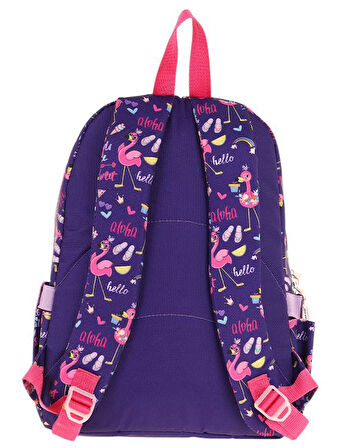 Kaukko Kids Okul Sırt Çantası Leather Flamingo L5223