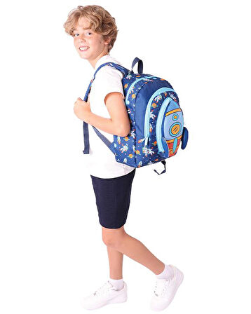Kaukko Kids Okul Sırt Çantası Leather Astronaut L5260