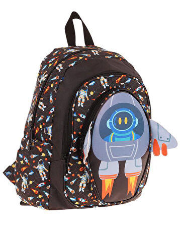 Kaukko Kids Okul Sırt Çantası Leather Rocket L5264