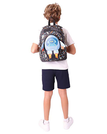 Kaukko Kids Okul Sırt Çantası Leather Rocket L5264