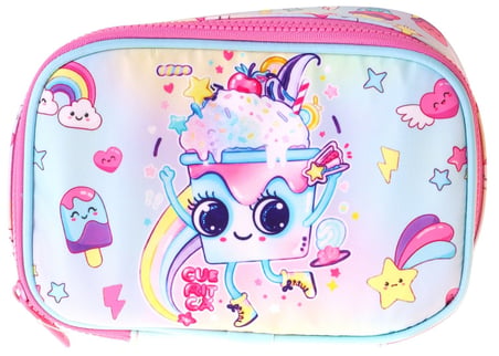 Kaukko Kids Dondurma Desenli Pembe Kız Çocuk Organizer Kalem Çantası - Kalemlik - L5293