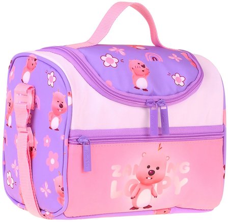 Kaukko Kids Kız Çocuk Loopy Baskılı Isı Yalıtımlı Okul Beslenme Çantası (Lila - Pembe) - L5304