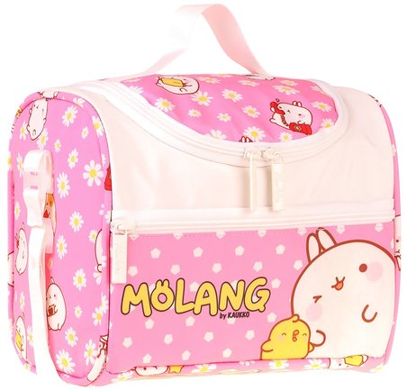 Kaukko Kids Kız Çocuk Molang Baskılı Isı Yalıtımlı Okul Beslenme Çantası (Pembe - Sarı) - L5319