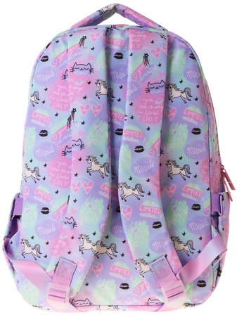 Kaukko Kids Kız Çocuk Dream Baskılı Çok Renkli Peluş Aksesuarlı İlkokul Okul Sırt Çantası - L5343