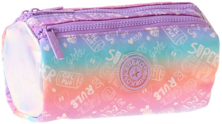 Kaukko Kids Kız Çocuk Üç Bölmeli Renk Geçişli Lila Okul Kalem Çantası - L5350