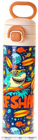 Kaukko Surf Matara Yeşil - Lacivert 520 ml Çelik Çocuk