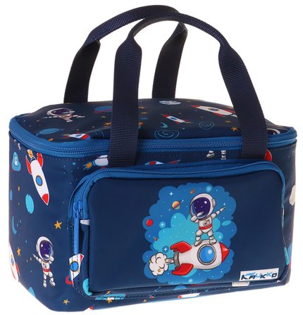 Kaukko Kids İki Bölmeli Thermo Okul Beslenme Çantası - Astronot Baskılı Lacivert Renk (Erkek Çocuk) - L5365