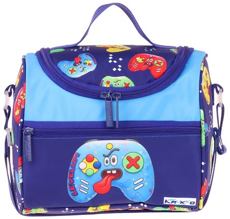 Kaukko Kids Erkek Çocuk Good Game Baskılı Isı Yalıtımlı Okul Beslenme Çantası (Lacivert - Kırmızı) - L5390