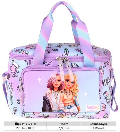 Wow Generation İki Bölmeli Thermo Okul Beslenme Çantası - Friends Baskılı Pembe Renk (Kız Çocuk) - W6055