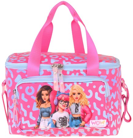 Wow Generation İki Bölmeli Thermo Okul Beslenme Çantası - Girl Friends Baskılı Kırmızı Renk (Kız Çocuk) - W6060