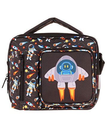 Kaukko Kids 3D Roket Desenli Üç Bölmeli Beslenme Çantası L7264