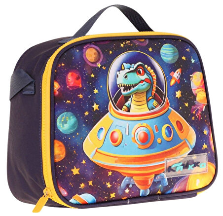 Kaukko Kids Erkek Çocuk Isı Yalıtımlı Okul/Piknik Beslenme Çantası (Astrnot Dinazor) L7273