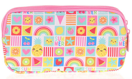 Kids&Love Üç Bölmeli Kız Çocuk Kalem Çantası - Pembe Ananas