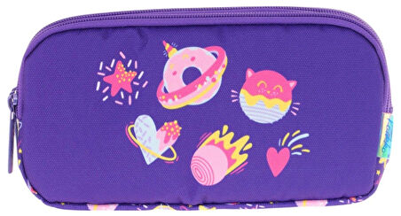 Kaukko Kids Üç Bölmeli Mor, Şekerlemeler, Kız Çocuk Okul Kalem Çantası - L8216