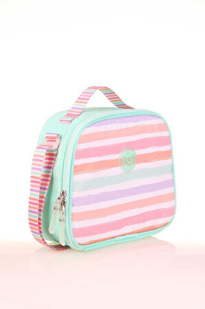Kaukko Double Stripe Beslenme Çantası Mint K9042