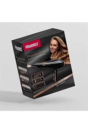 Queen Prowindart 2200 W AC Motor Profesyonel Sıcak ve Soğuk Saç Kurutma Makinesi