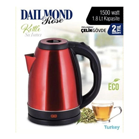 Dailmond Rose 1500W Çelik Kettle