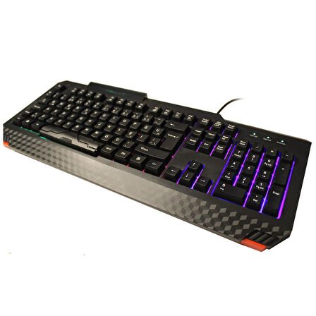 Konfulon V2 ile Uyumlu Rgb Işıklı Gaming Oyuncu Türkçe Q Klavye