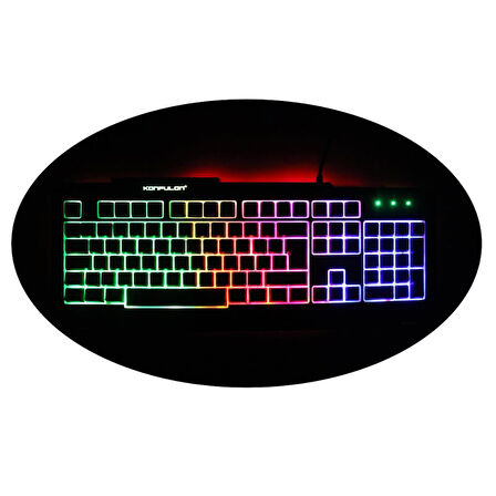 Konfulon V2 ile Uyumlu Rgb Işıklı Gaming Oyuncu Türkçe Q Klavye