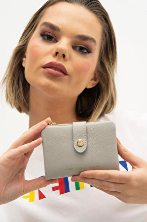 United Colors of Benetton Kadın Cüzdan BNT 1239 - Açık Gri