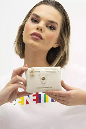 United Colors of Benetton Kadın Cüzdan BNT 1246 - Bej