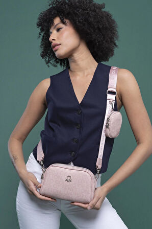 United Colors Of Benetton Kadın Çapraz Çanta BNT 1278 - Pudra