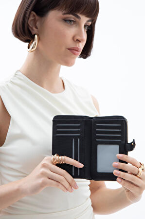 Sisley Kadın Orta Boy Cüzdan SLY 229 - Siyah