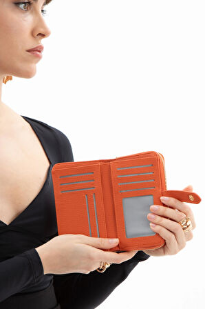 Sisley Kadın Orta Boy Cüzdan SLY 229 - Turuncu