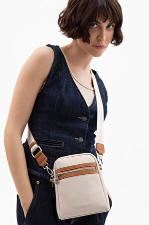 United Colors Of Benetton Mini Çapraz Çanta BNT 1584 - Bej-Camel