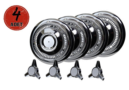 Jant Kapağı Kırılmaz Fırfırlı Gölge Model 16" ABS Krom Paslanmaz 4'lü (TAKIM OLARAK)