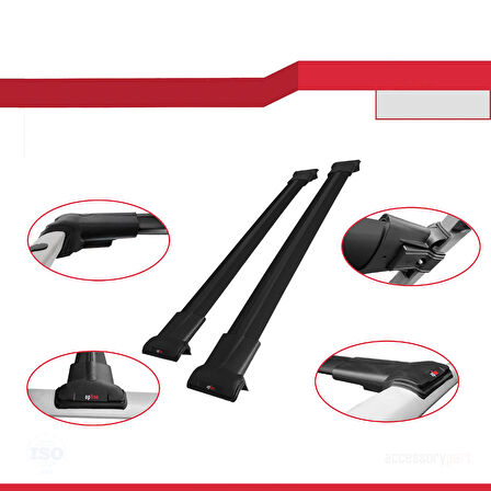 Ara Atkı Tavan Barı Fly Model 105cm Siyah (2 Adet)