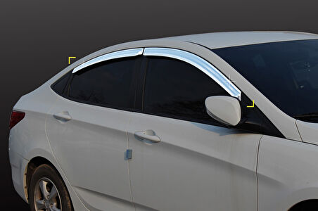 Hyundai Accent Blue 2010-2020 Arası ABS Krom Cam Rüzgarlık OEM 