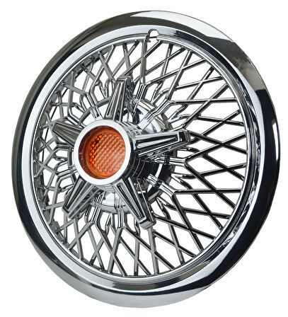 Jant Kapağı Kırılmaz Telli Yıldız Fırfırlı Turuncu 15" ABS Krom Paslanmaz 4'lü (TAKIM OLARAK)