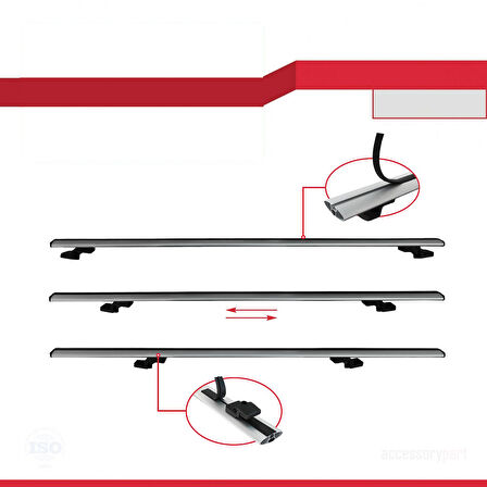 Ara Atkı Tavan Barı Basic Model 118cm Gri (2 Adet)