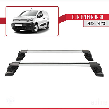 Citroen Berlingo 2019-2023 Arası ile Uyumlu ACE-3 Ara Atkı Tavan Barı Siyah (2 Adet)
