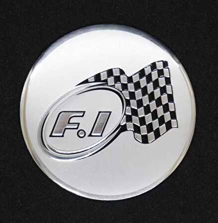 Jant Göbek Arma İthal Metal Sticker F1 Damalı Dizayn