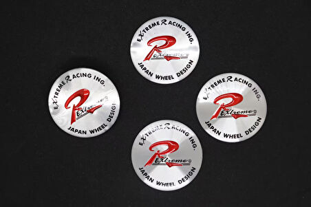 Jant Göbek Arma İthal Metal Sticker Extreme Racing Dizayn