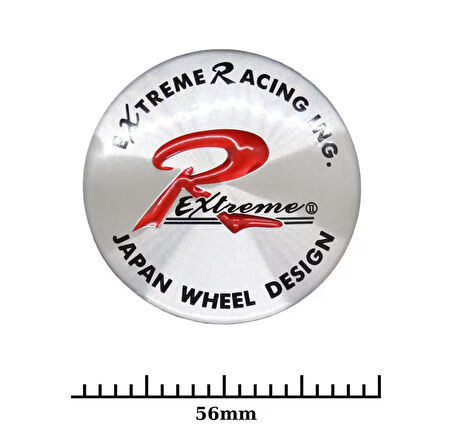 Jant Göbek Arma İthal Metal Sticker Extreme Racing Dizayn