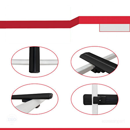 Ara Atkı Tavan Barı Basic Model 118cm Siyah (2 Adet)