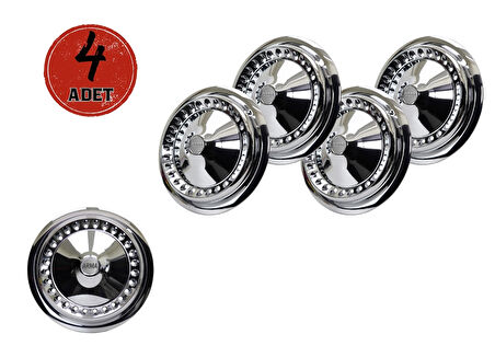 Jant Kapağı Kırılmaz Plymouth 16" ABS Krom Paslanmaz 4'lü (TAKIM OLARAK)