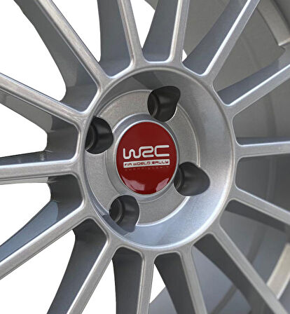 Jant Göbek Arma WRC Red Sticker 4'lü Set