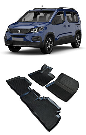 Peugeot Rifter 2019 ve Sonrası 3d Havuzlu Araca Özel Paspas Takımı