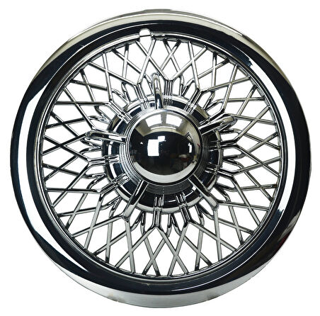 Jant Kapağı Kırılmaz Telli Ahtapot Fırfırlı 13" ABS Krom Paslanmaz 4'lü (TAKIM OLARAK)