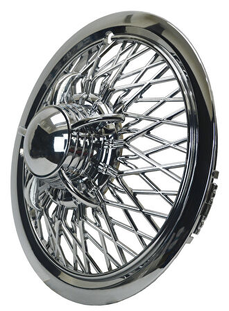 Jant Kapağı Kırılmaz Telli Ahtapot Fırfırlı 13" ABS Krom Paslanmaz 4'lü (TAKIM OLARAK)