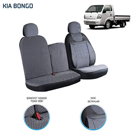 Kia Bongo 2+1 Ön Koltuk Kılıf Seti Füme