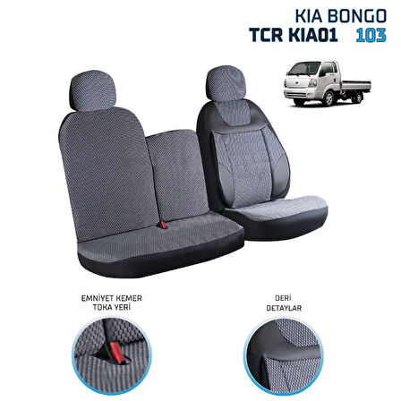 Kia Bongo 2+1 Ön Koltuk Kılıf Seti Füme