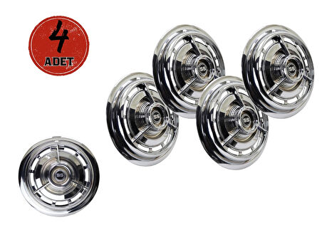 Jant Kapağı Kırılmaz SS Model 16" ABS Krom Paslanmaz 4'lü (TAKIM OLARAK)